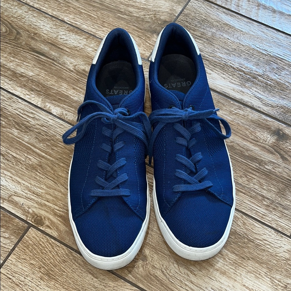GREATS blue canvas sneakers sz 10